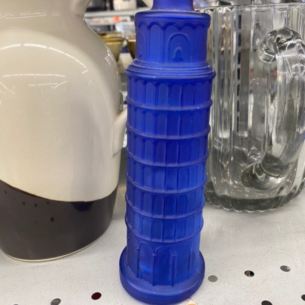 Blue Leaning Tower of Pisa Bottle
